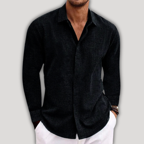 Alessandro - Camicia in Lino a Maniche Lunghe